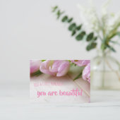 Aanmoediging: je bent mooi informatiekaartje (Staand voorkant)