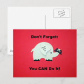 Aanmoediging: je kunt het! briefkaart (Voorkant / Achterkant)
