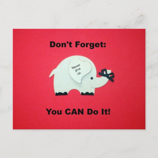 Aanmoediging: je kunt het! briefkaart (Voorkant)