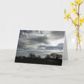 Aanmoediging Kaart: bewolkte hemel boven eikenland Kaart (Gele Bloem)