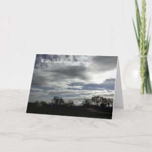 Aanmoediging Kaart: bewolkte hemel boven eikenland Kaart