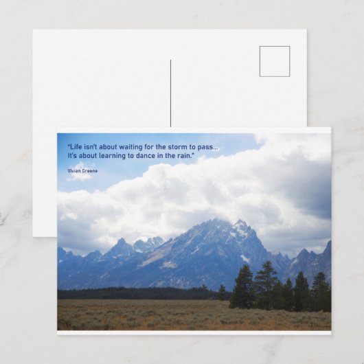 Aanmoediging Kaart - Dans in de regen (Voorkant / Achterkant)