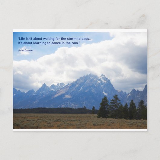 Aanmoediging Kaart - Dans in de regen (Voorkant)