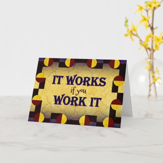 Aanmoediging Kaart - Het werkt als je het werkt (Gele Bloem)