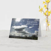 Aanmoediging Kaart met bewolkte lucht. (Gele Bloem)