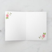 Aanmoediging Kaart Roze Rozen met Schrift (Binnen)