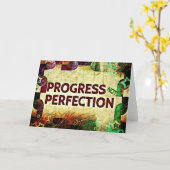 Aanmoediging Kaart - Vooruitgang niet perfectie (Gele Bloem)