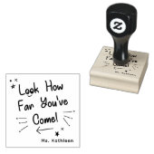 Aanmoediging Kijk hoe ver je bent gekomen leraar Rubberstempel (Gestempeld)