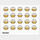 Aanmoediging leraar Grading Papers Student Art Tea Ronde Sticker (Vel)