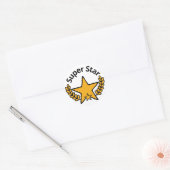 Aanmoediging leraar Grading Papers Student Art Tea Ronde Sticker (Envelop)
