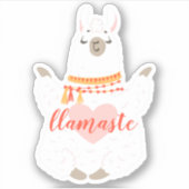 Aanmoediging Llamaste Yoga Positie Sticker (Voorkant)
