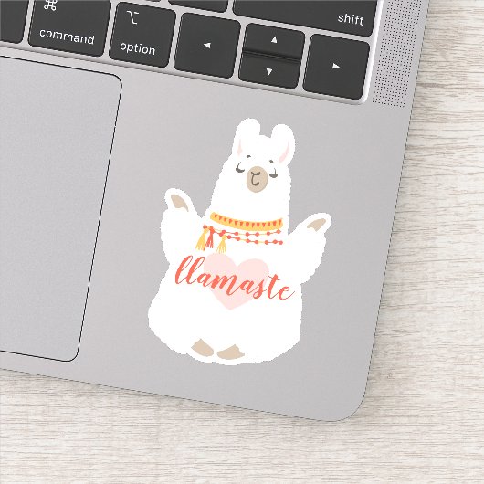 Aanmoediging Llamaste Yoga Positie Sticker (Detail)