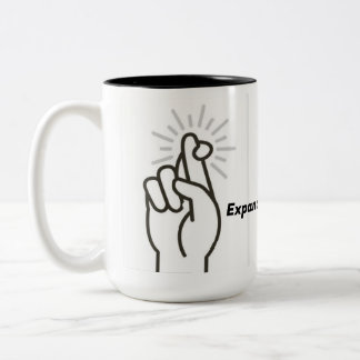 Aanmoediging, motivatie tweekleurige koffiemok