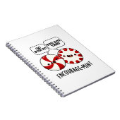 Aanmoediging-munt Grappige Snoep Punt Notitieboek (Rechterzijde)