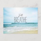 Aanmoediging om alleen maar te breken bij het stra briefkaart (Voorkant)