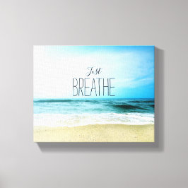 Aanmoediging om alleen maar te breken bij het stra canvas afdruk