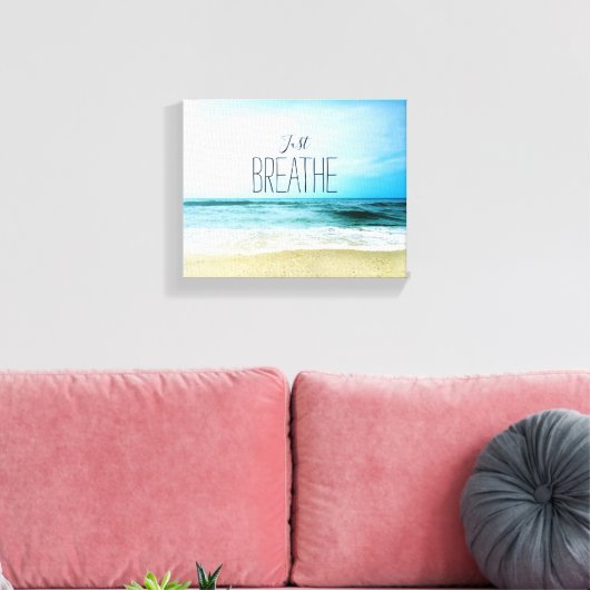 Aanmoediging om alleen maar te breken bij het stra canvas afdruk (Insitu (Woonkamer))