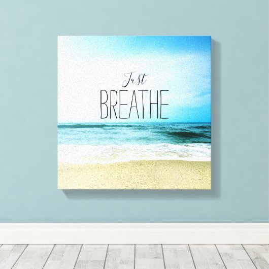 Aanmoediging om alleen maar te breken bij het stra canvas afdruk (Insitu (Houten vloer))