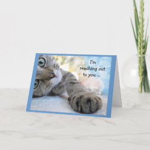Aanmoediging om u te bereiken met Humor van katten Kaart