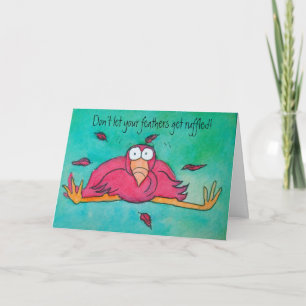 Aanmoediging PNK Flamingo Funny Humor Kaart