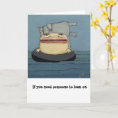 aanmoediging, steun, goed wenskaart kaart (Gele Bloem)