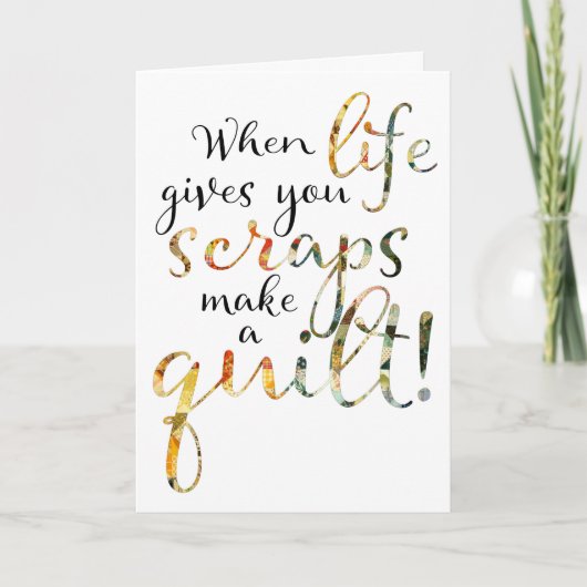 aanmoediging tot quilteren kaart (Voorkant)