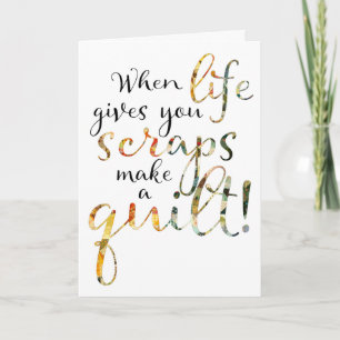 aanmoediging tot quilteren kaart