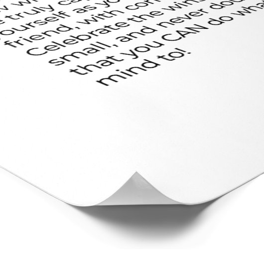 AANMOEDIGING tot verheffing van Inspirerend muurku Poster (Hoek)