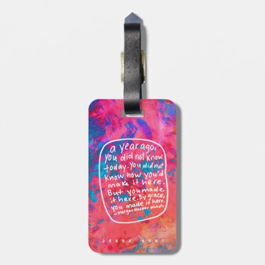 Aanmoediging van bagagelabel - abstracte kunst (Achterkant verticaal)