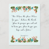 Aanmoediging van bijbelversen Art - Jeremiah 29:11 Briefkaart (Voorkant)