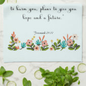 Aanmoediging van bijbelversen Art - Jeremiah 29:11 Theedoek (Gevouwen)