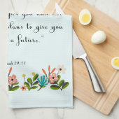 Aanmoediging van bijbelversen Art - Jeremiah 29:11 Theedoek (Quarter Fold)