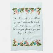 Aanmoediging van bijbelversen Art - Jeremiah 29:11 Theedoek (Verticaal)