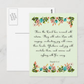 Aanmoediging van Bijbelverzen Kunst - Jesaja 51:11 Briefkaart (Voorkant / Achterkant)