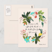 Aanmoediging van Bijbelverzen Kunst - Psalm 116:15 Briefkaart (Voorkant / Achterkant)