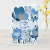 aanmoediging van blauwe bloemen kaart (Gele Bloem)