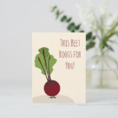 Aanmoediging van Cartoon Cute Beet | BRIEFKAART (Staand voorkant)