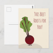 Aanmoediging van Cartoon Cute Beet | BRIEFKAART (Voorkant / Achterkant)