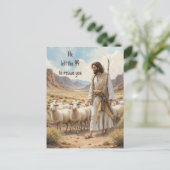 Aanmoediging van Christelijke Verse Shepherd & She Briefkaart (Staand voorkant)