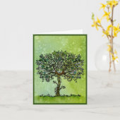 Aanmoediging van een levensboom met Wenskaart Kaart (Gele Bloem)