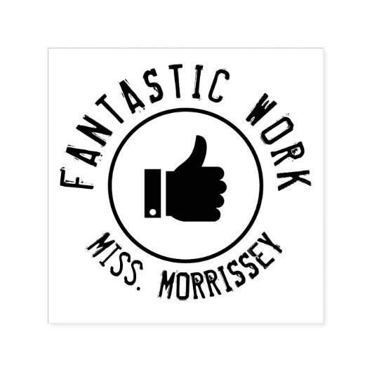 Aanmoediging van fantastische werkleraren  zelfinktende stempel (Design)