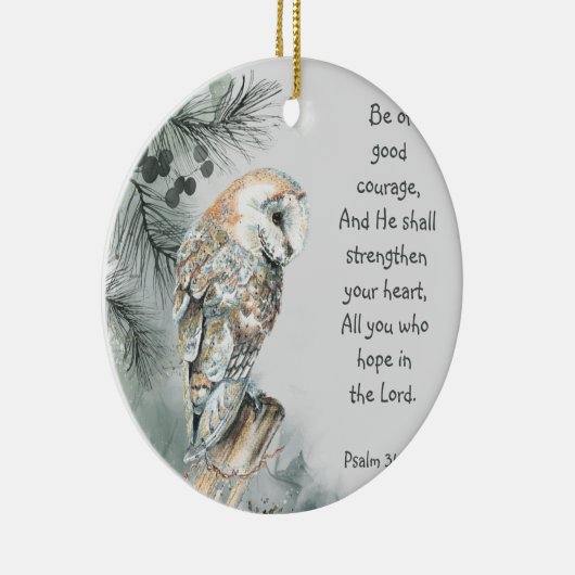 Aanmoediging van Inspirerend Bijbelscripts Keramisch Ornament (Rechts)