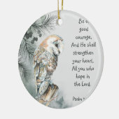 Aanmoediging van Inspirerend Bijbelscripts Keramisch Ornament (Links)