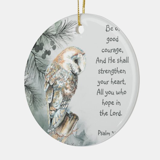 Aanmoediging van Inspirerend Bijbelscripts Keramisch Ornament (Links)