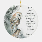 Aanmoediging van Inspirerend Bijbelscripts Keramisch Ornament (Achterkant)