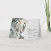 Aanmoediging van Inspirerend Bijbelscripts Owl Ca Kaart (Voorkant)