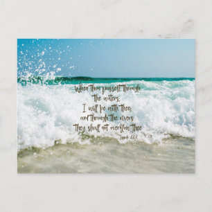 Aanmoediging van Jesaja Bijbelvers Briefkaart