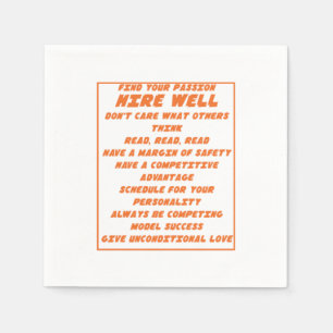 Aanmoediging van levenslessen Inspirerend motivati Servet