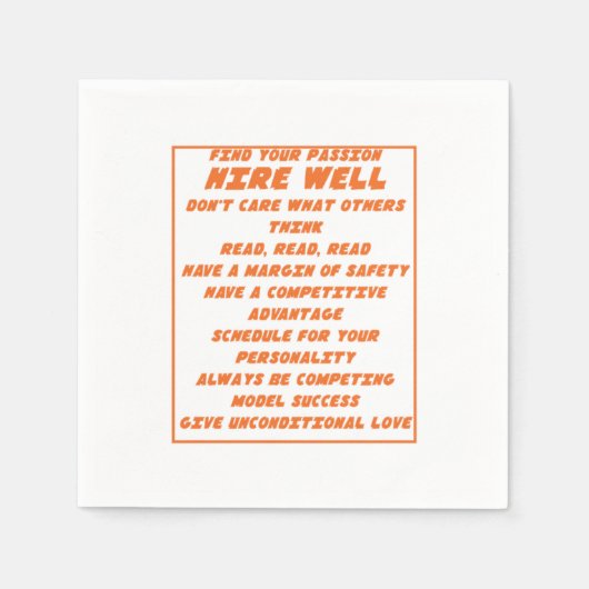 Aanmoediging van levenslessen Inspirerend motivati Servet (Voorkant)
