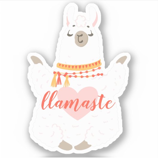 Aanmoediging van Llamaste Yoga-positie Sticker (Voorkant)